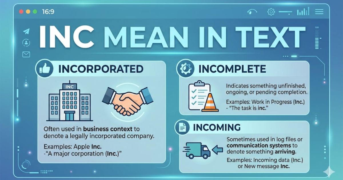 INC Mean in Text